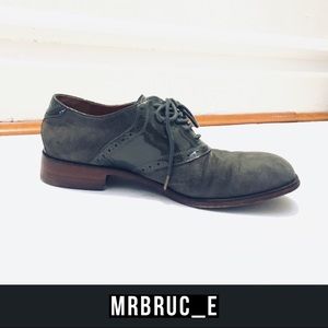 Ducky Florsheim Derby Grey Suede Shoes (9 D)